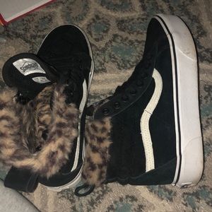 PLATFORM VANS cheetah lining w/ FUR